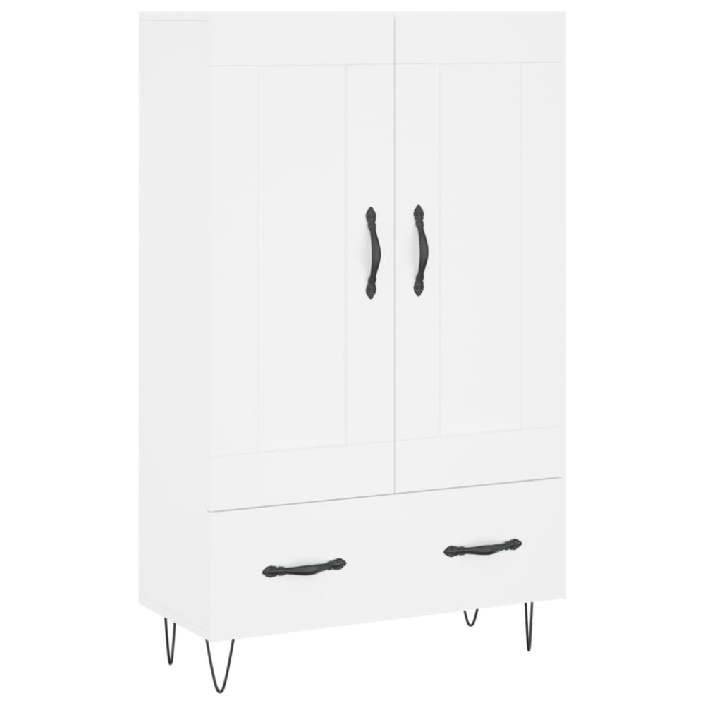 vidaXL Dulap înalt, alb, 69,5x31x115 cm, lemn prelucrat