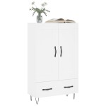 vidaXL Dulap înalt, alb, 69,5x31x115 cm, lemn prelucrat