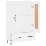 vidaXL Dulap înalt, alb, 69,5x31x115 cm, lemn prelucrat