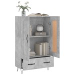 vidaXL Dulap înalt, gri beton, 69,5x31x115 cm, lemn compozit