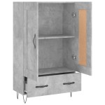vidaXL Dulap înalt, gri beton, 69,5x31x115 cm, lemn compozit