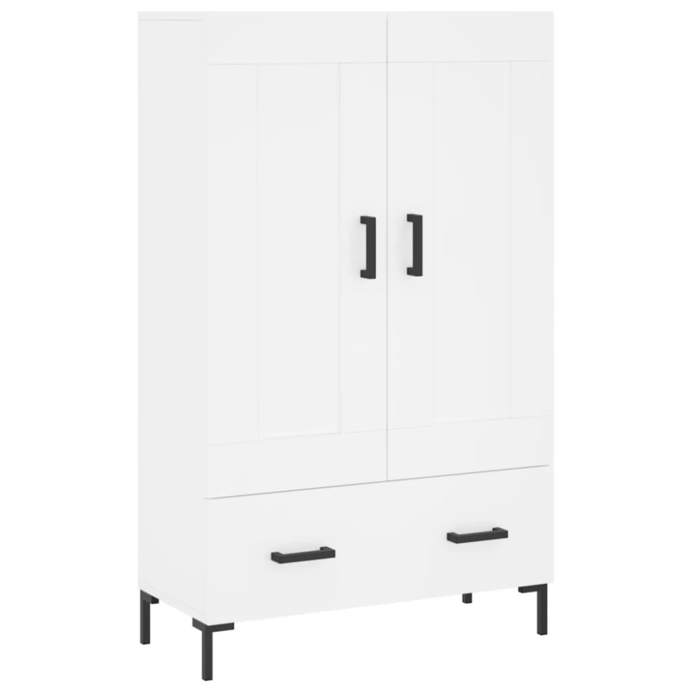 vidaXL Dulap înalt, alb, 69,5x31x115 cm, lemn prelucrat