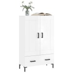 vidaXL Dulap înalt, alb extralucios, 69,5x31x115 cm, lemn prelucrat vidaXL Dulap înalt, alb extralucios, 69,5x31x115 cm, lemn prelucrat
