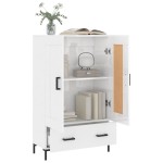 vidaXL Dulap înalt, alb extralucios, 69,5x31x115 cm, lemn prelucrat vidaXL Dulap înalt, alb extralucios, 69,5x31x115 cm, lemn prelucrat