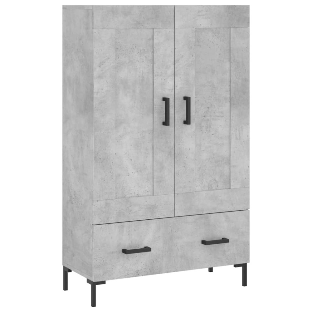 vidaXL Dulap înalt, gri beton, 69,5x31x115 cm, lemn compozit