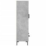 vidaXL Dulap înalt, gri beton, 69,5x31x115 cm, lemn compozit