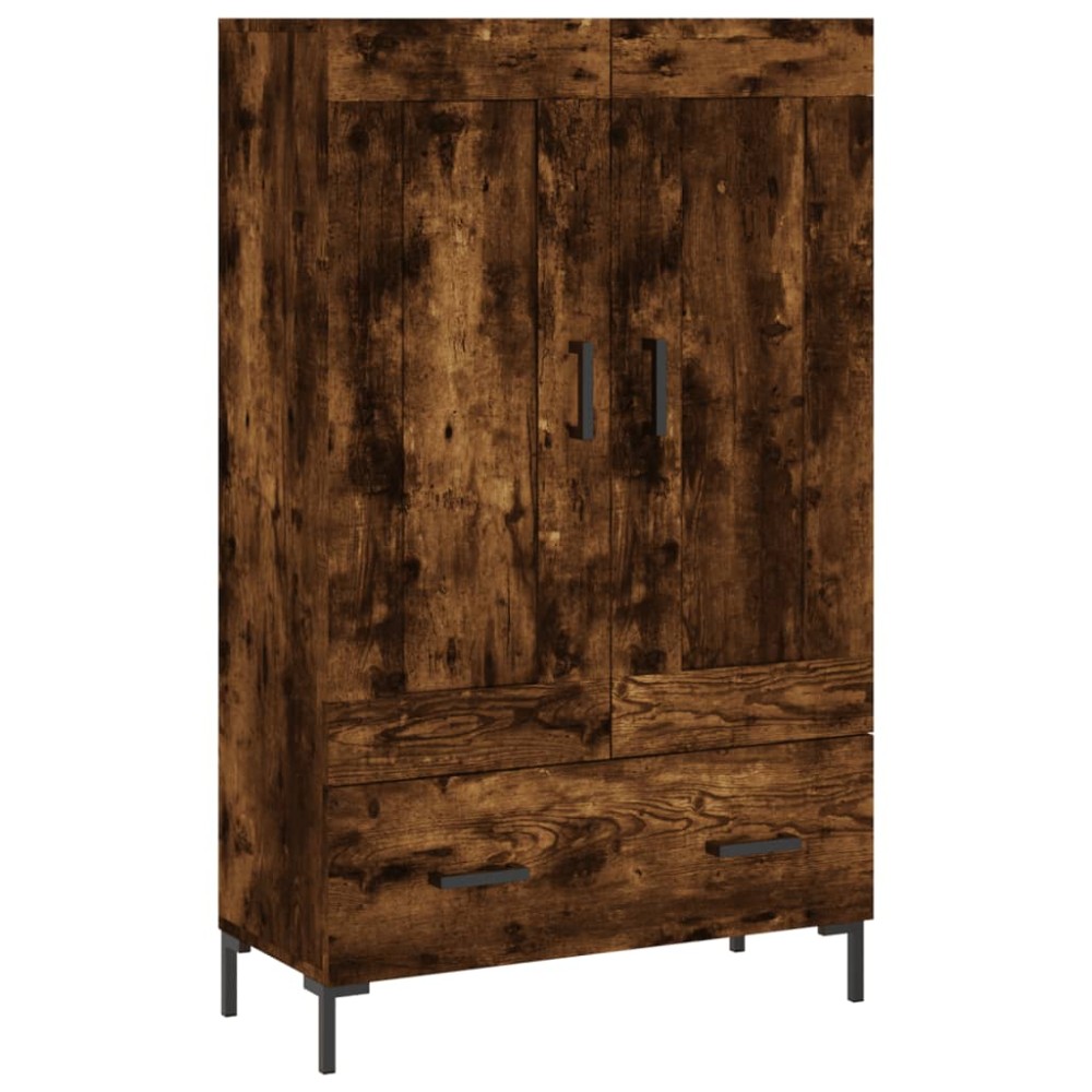 vidaXL Dulap înalt, stejar afumat, 69,5x31x115 cm, lemn prelucrat