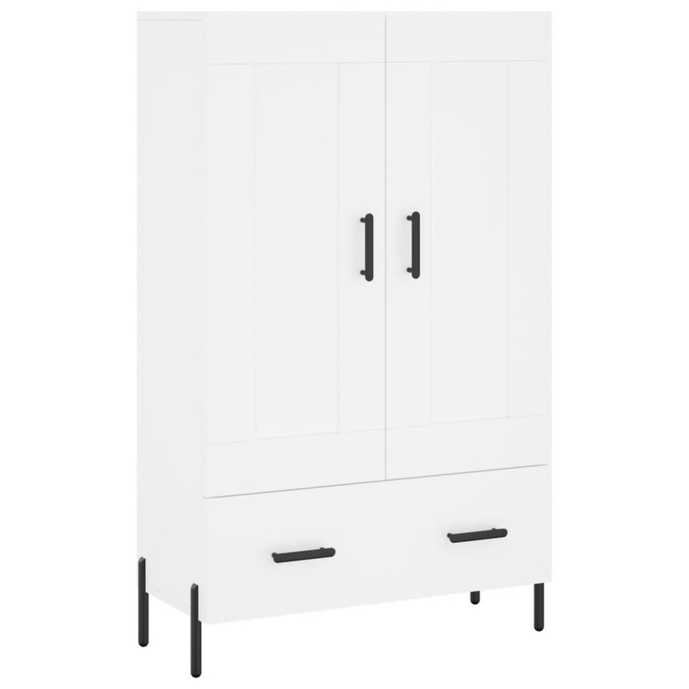 vidaXL Dulap înalt, alb, 69,5x31x115 cm, lemn prelucrat