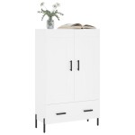 vidaXL Dulap înalt, alb, 69,5x31x115 cm, lemn prelucrat