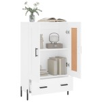 vidaXL Dulap înalt, alb, 69,5x31x115 cm, lemn prelucrat