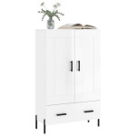 vidaXL Dulap înalt, alb extralucios, 69,5x31x115 cm, lemn prelucrat vidaXL Dulap înalt, alb extralucios, 69,5x31x115 cm, lemn prelucrat