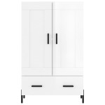 vidaXL Dulap înalt, alb extralucios, 69,5x31x115 cm, lemn prelucrat vidaXL Dulap înalt, alb extralucios, 69,5x31x115 cm, lemn prelucrat