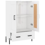 vidaXL Dulap înalt, alb extralucios, 69,5x31x115 cm, lemn prelucrat vidaXL Dulap înalt, alb extralucios, 69,5x31x115 cm, lemn prelucrat