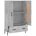 vidaXL Dulap înalt, gri beton, 69,5x31x115 cm, lemn compozit