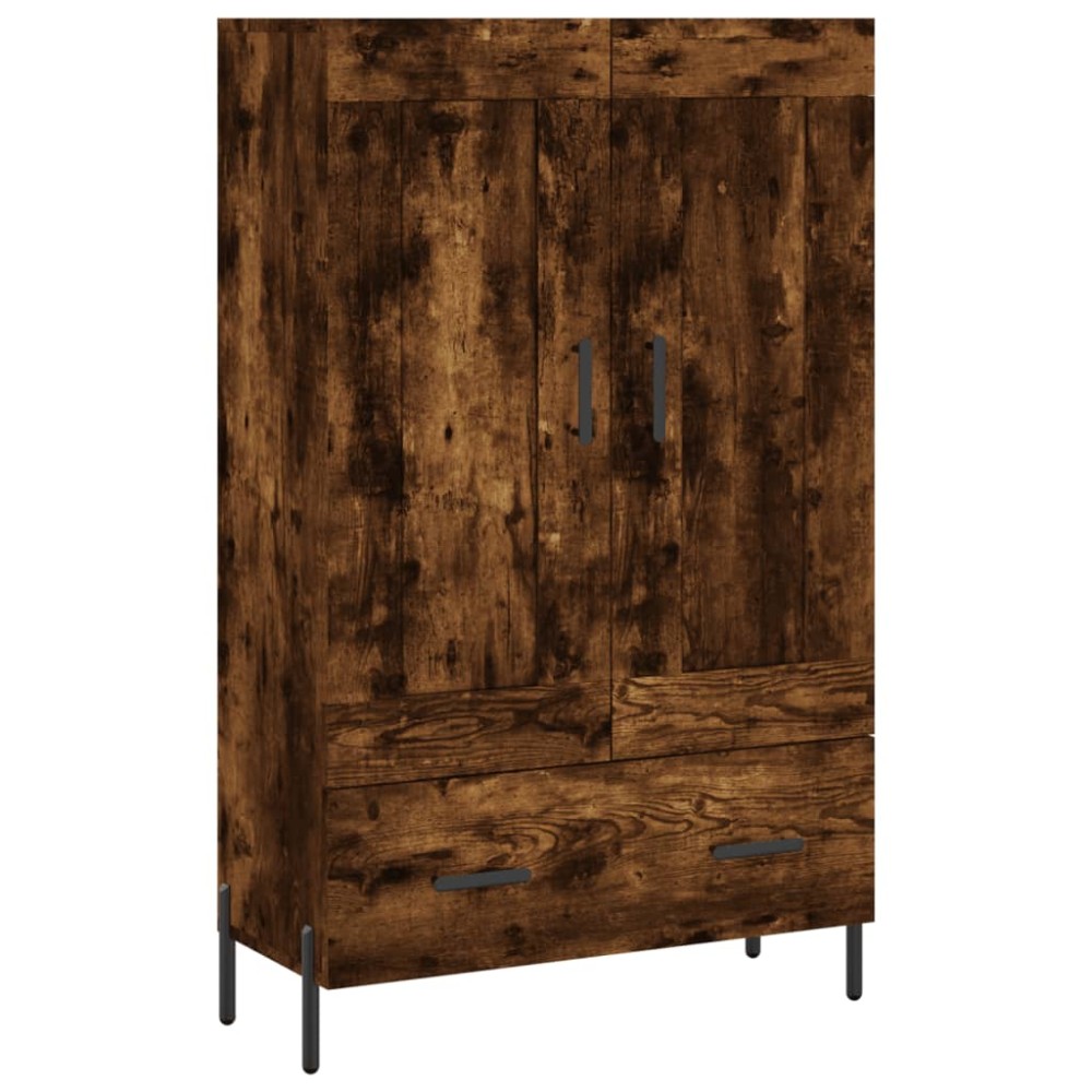 vidaXL Dulap înalt, stejar afumat, 69,5x31x115 cm, lemn prelucrat