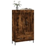 vidaXL Dulap înalt, stejar afumat, 69,5x31x115 cm, lemn prelucrat