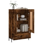 vidaXL Dulap înalt, stejar afumat, 69,5x31x115 cm, lemn prelucrat