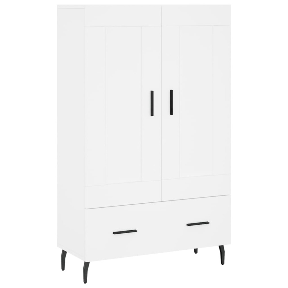 vidaXL Dulap înalt, alb, 69,5x31x115 cm, lemn prelucrat