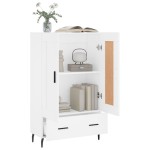 vidaXL Dulap înalt, alb, 69,5x31x115 cm, lemn prelucrat vidaXL Dulap înalt, alb, 69,5x31x115 cm, lemn prelucrat