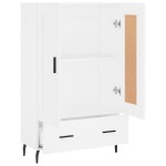 vidaXL Dulap înalt, alb, 69,5x31x115 cm, lemn prelucrat vidaXL Dulap înalt, alb, 69,5x31x115 cm, lemn prelucrat