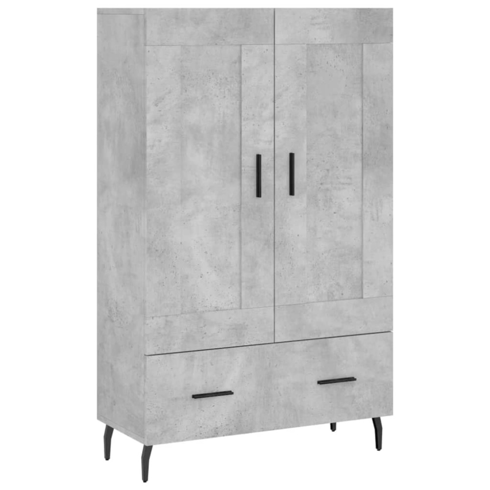 vidaXL Dulap înalt, gri beton, 69,5x31x115 cm, lemn compozit