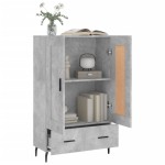 vidaXL Dulap înalt, gri beton, 69,5x31x115 cm, lemn compozit