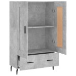 vidaXL Dulap înalt, gri beton, 69,5x31x115 cm, lemn compozit