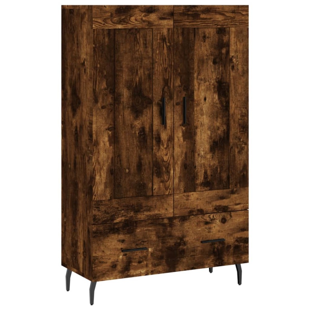 vidaXL Dulap înalt, stejar afumat, 69,5x31x115 cm, lemn prelucrat
