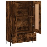 vidaXL Dulap înalt, stejar afumat, 69,5x31x115 cm, lemn prelucrat