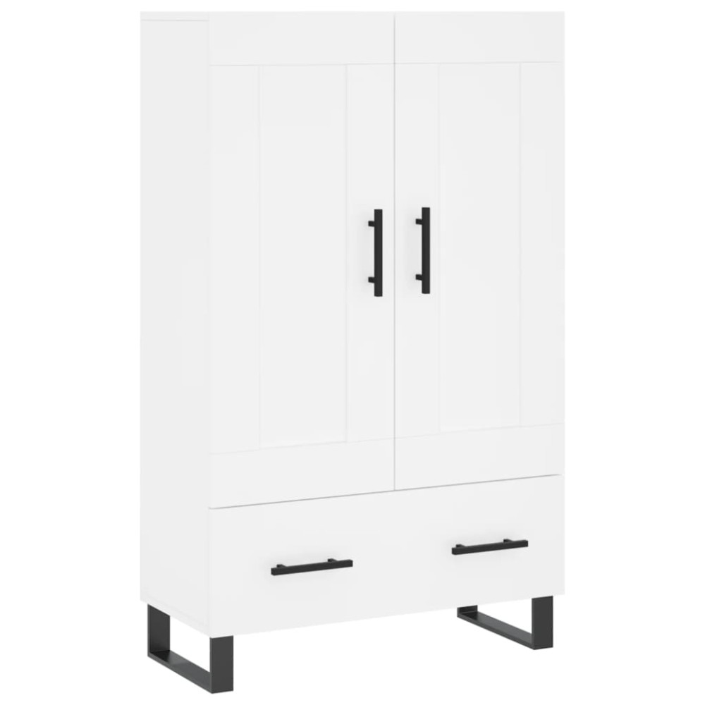 vidaXL Dulap înalt, alb, 69,5x31x115 cm, lemn prelucrat
