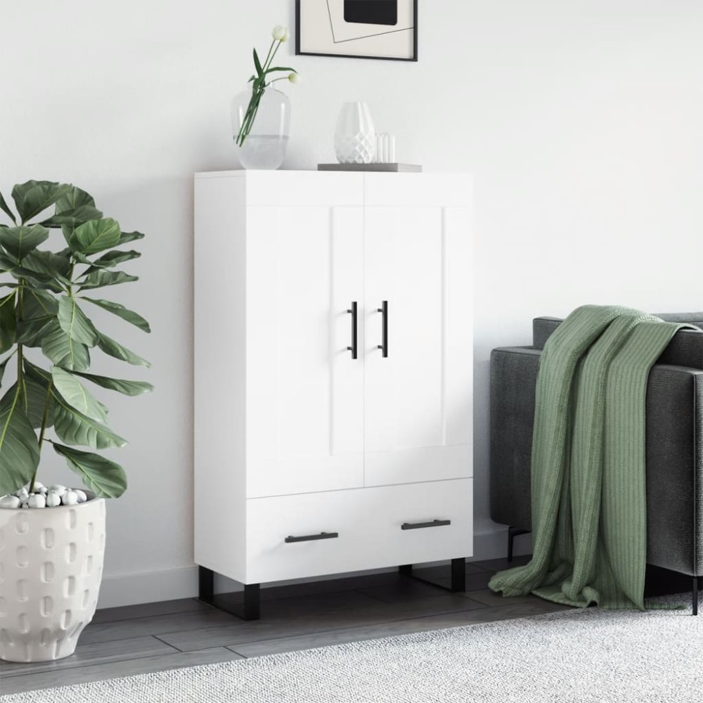 vidaXL Dulap înalt, alb, 69,5x31x115 cm, lemn prelucrat