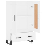 vidaXL Dulap înalt, alb, 69,5x31x115 cm, lemn prelucrat