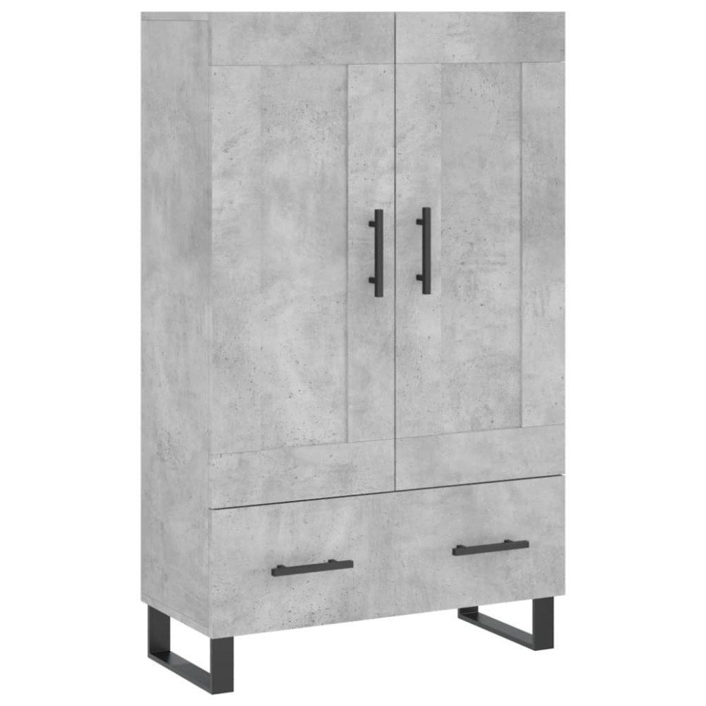 vidaXL Dulap înalt, gri beton, 69,5x31x115 cm, lemn compozit