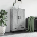 vidaXL Dulap înalt, gri beton, 69,5x31x115 cm, lemn compozit