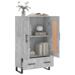 vidaXL Dulap înalt, gri beton, 69,5x31x115 cm, lemn compozit