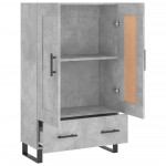 vidaXL Dulap înalt, gri beton, 69,5x31x115 cm, lemn compozit