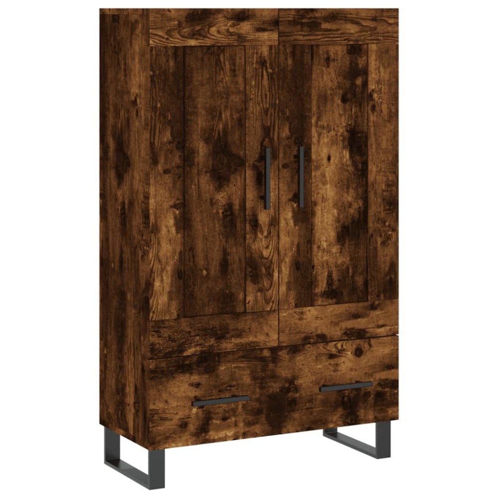 vidaXL Dulap înalt, stejar afumat, 69,5x31x115 cm, lemn prelucrat