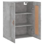 vidaXL Dulap pe perete, gri beton, 69,5x34x90 cm, lemn prelucrat