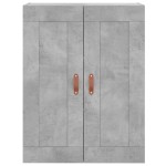 vidaXL Dulap pe perete, gri beton, 69,5x34x90 cm, lemn prelucrat