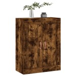 vidaXL Dulap pe perete, stejar afumat, 69,5x34x90 cm, lemn prelucrat