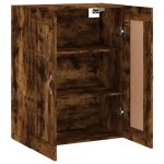 vidaXL Dulap pe perete, stejar afumat, 69,5x34x90 cm, lemn prelucrat