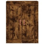 vidaXL Dulap pe perete, stejar afumat, 69,5x34x90 cm, lemn prelucrat