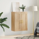 vidaXL Dulap TV pe perete stejar sonoma, 69,5x34x90 cm, lemn prelucrat