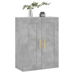 vidaXL Dulap pe perete, gri beton, 69,5x34x90 cm, lemn prelucrat