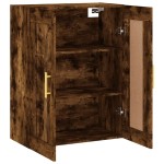vidaXL Dulap pe perete, stejar afumat, 69,5x34x90 cm, lemn prelucrat