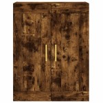 vidaXL Dulap pe perete, stejar afumat, 69,5x34x90 cm, lemn prelucrat