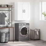 vidaXL Dulap montat pe perete, alb, 69,5x34x90 cm, lemn prelucrat