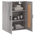 vidaXL Dulap pe perete, sonoma gri, 69,5x34x90 cm, lemn prelucrat