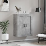 vidaXL Dulap pe perete, gri beton, 69,5x34x90 cm, lemn prelucrat