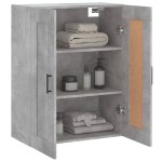 vidaXL Dulap pe perete, gri beton, 69,5x34x90 cm, lemn prelucrat